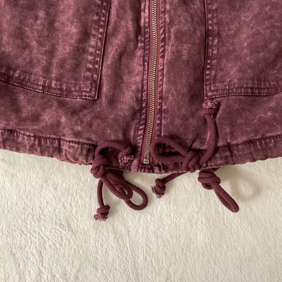 Free People Golden Quills Embroidered Military Parka Jacket Boho Hooded Coat - Picture 4 of 16